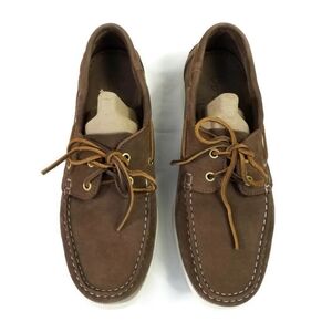 Boden Brown Nubuck Leather Slip-On Boat Shoe Loafers Mens Size 43, US 11